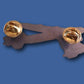 MILITARY B-52 STRATOFORTRESS BOMBER PLANE HAT LAPEL PIN DOUBLE POST CLUTCH BACK
