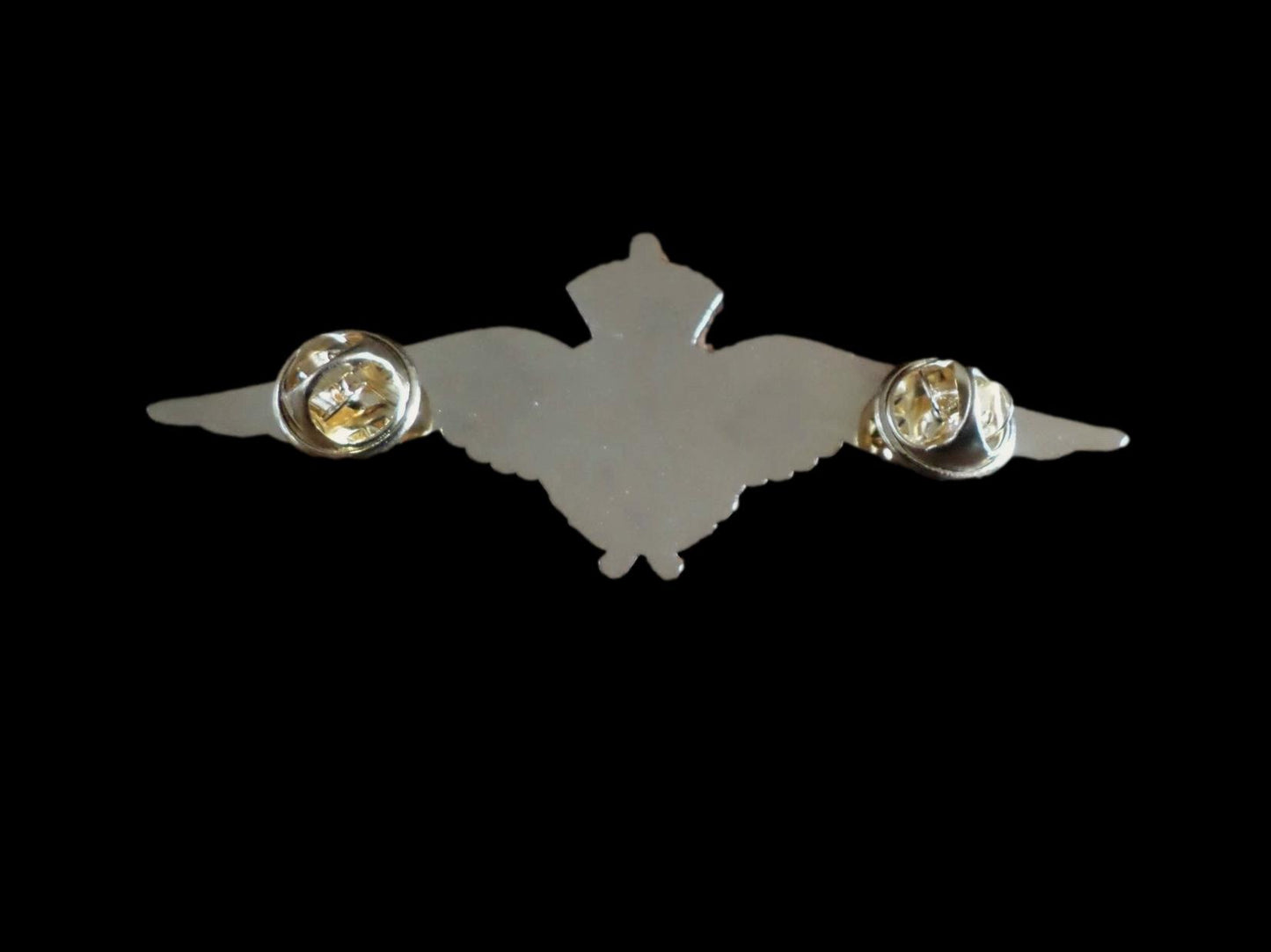 BRITISH ROYAL AIR FORCE MILITARY WINGS BADGE 3 1/4" DOUBLE POST METAL PIN