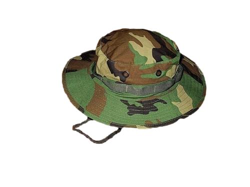 U.S Military Woodland Camouflage Boonie Hat Type II Sun Hot Weather U.S.A Made