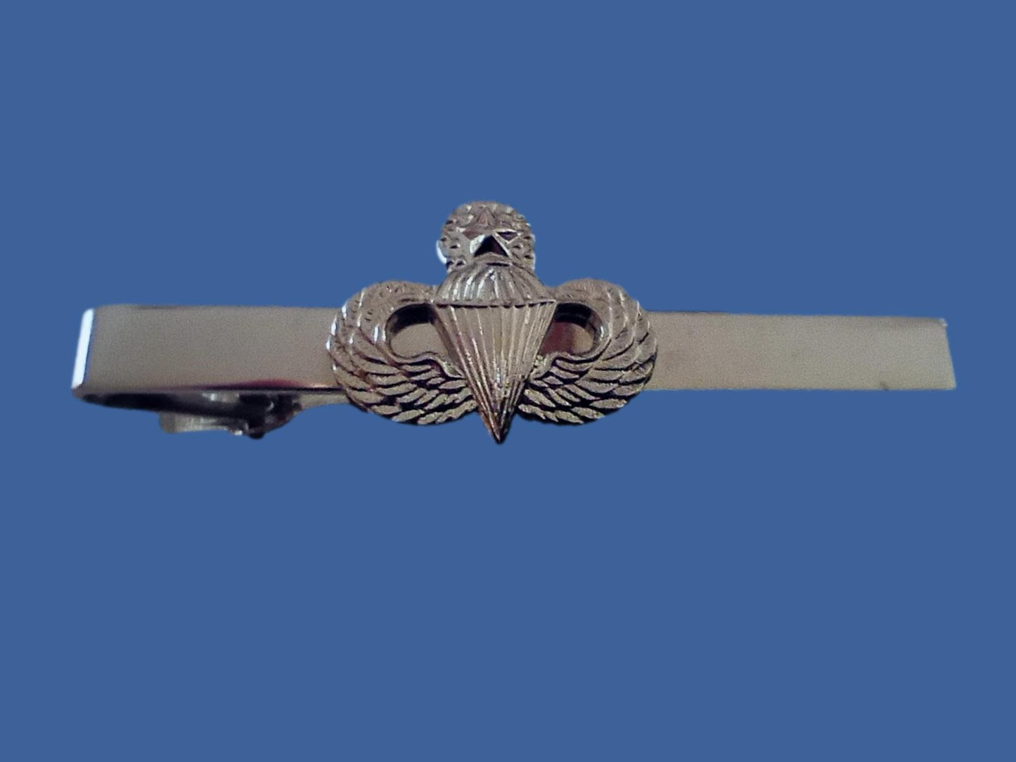 U.S MILITARY ARMY MASTER JUMP WINGS TIE BAR TIE TAC CLIP ON STYLE U.S.A MADE