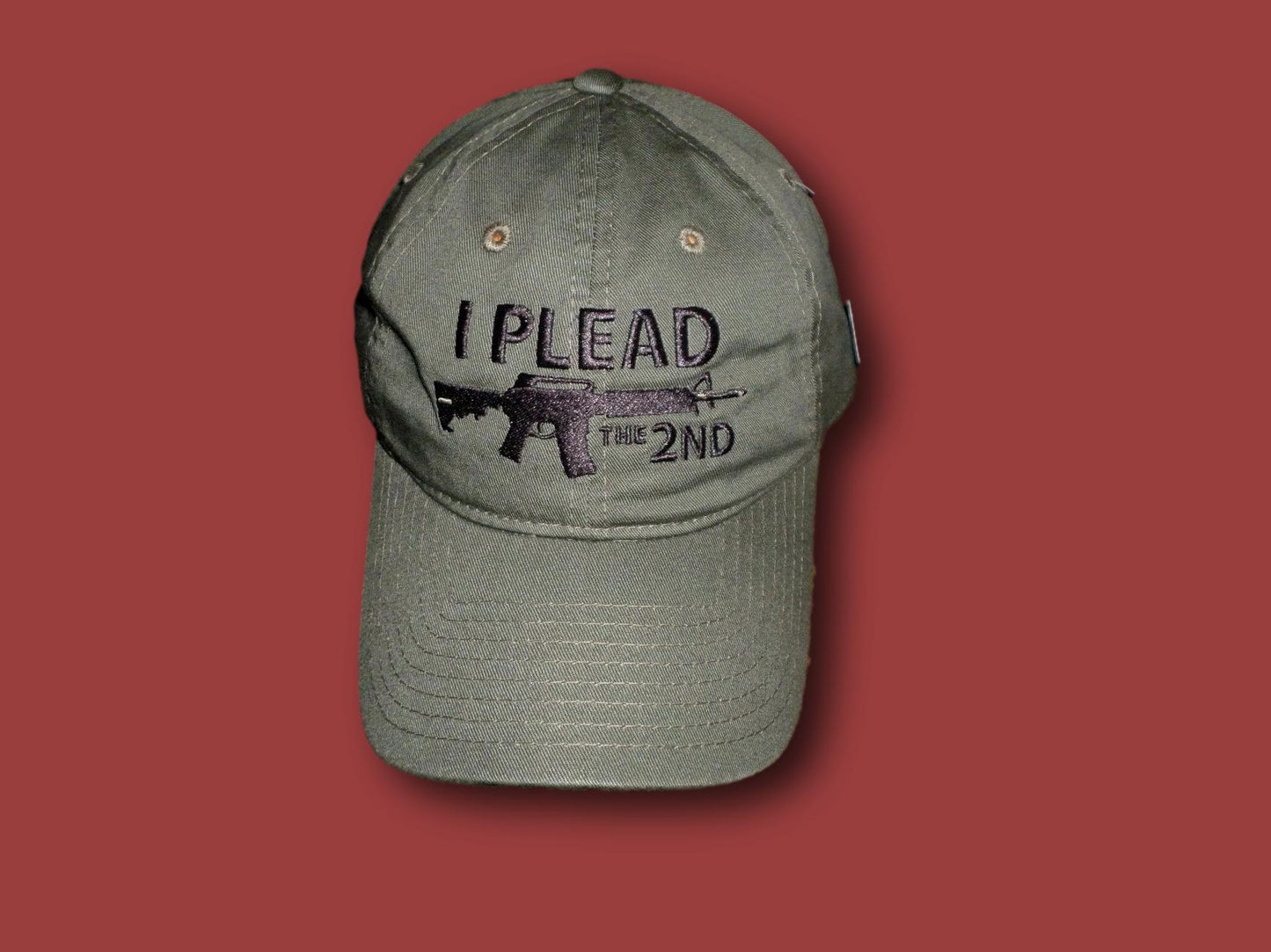I Plead The 2nd Amendment Hat Embroidered Polo green Baseball Cap Relaxed Fit