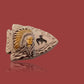 Native American Chief Arrow Head Lapel Pin Tie Tac Hat Pin Double Post Back