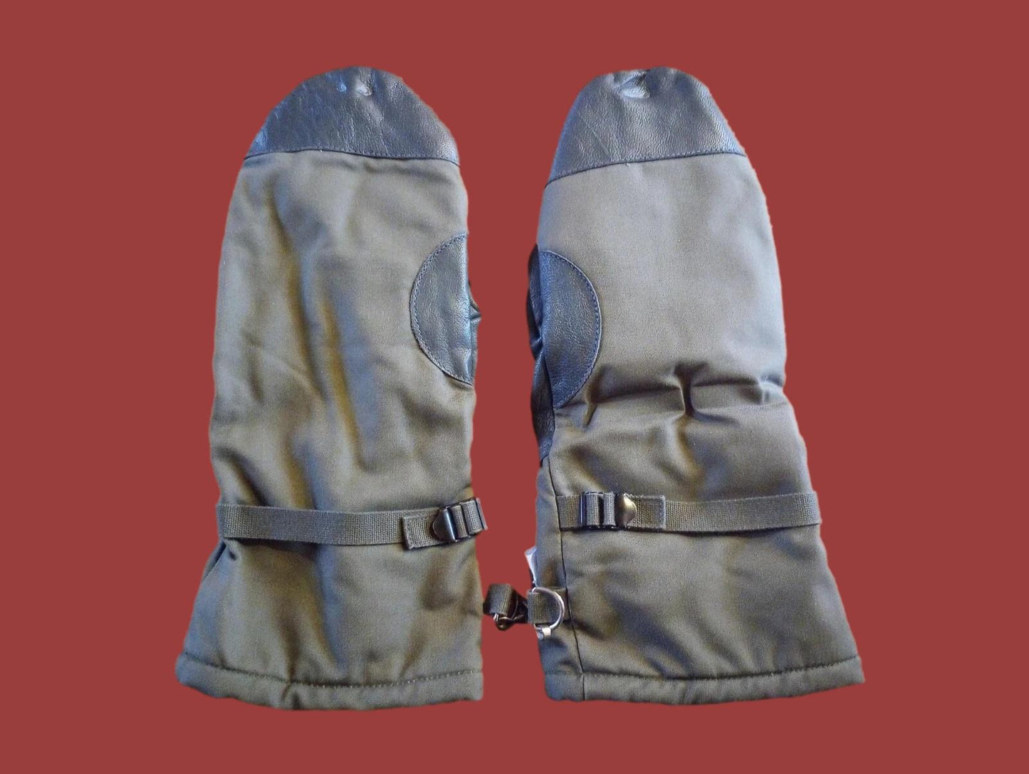 GERMAN MILITARY LINED MITTENS ARMY COLD WEATHER LEATHER PALMS SURPLUS