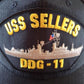 USS SELLERS DDG-11 U.S NAVY SHIP HAT U.S MILITARY OFFICIAL BALL CAP U.S.A MADE