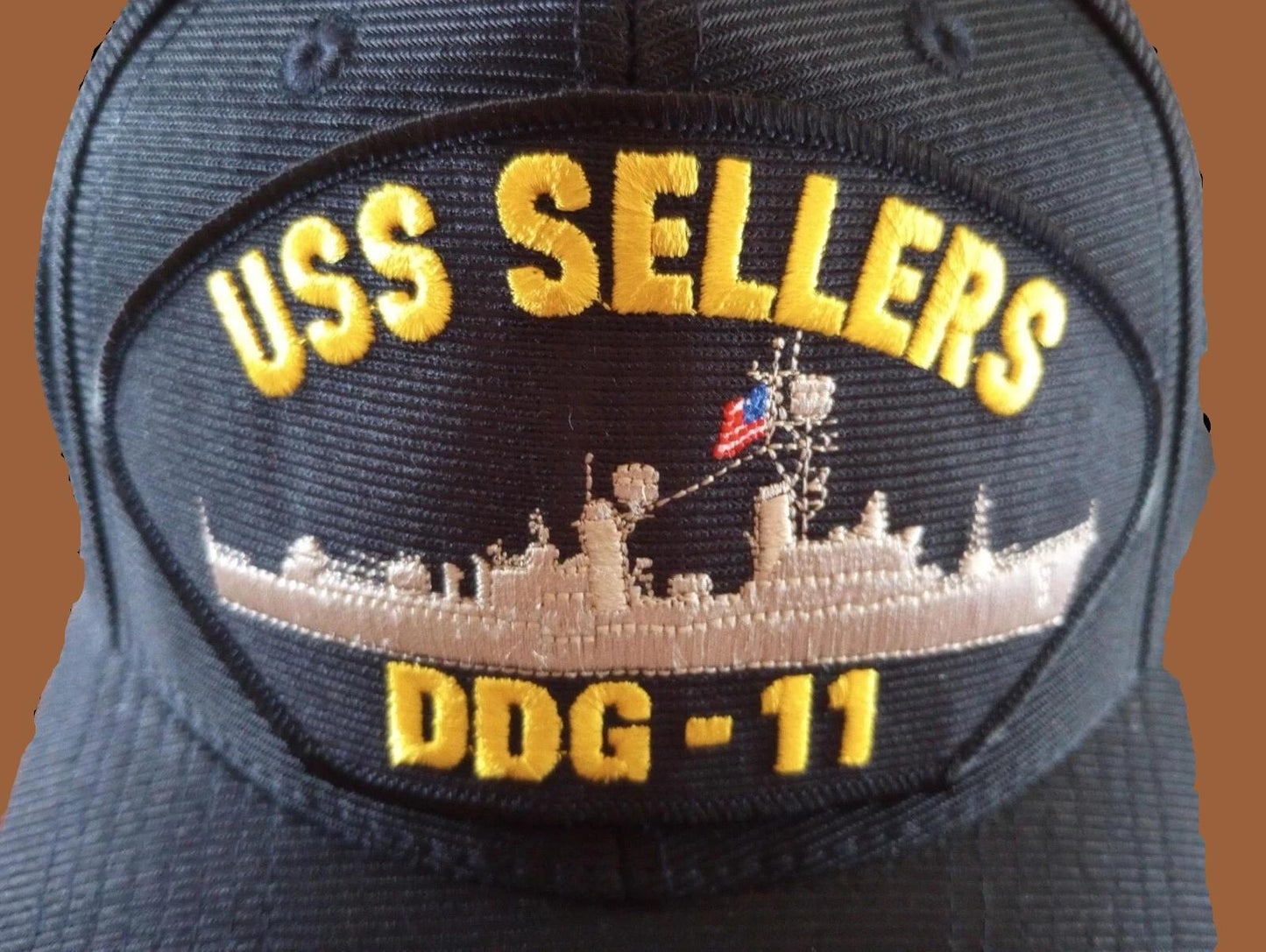 USS SELLERS DDG-11 U.S NAVY SHIP HAT U.S MILITARY OFFICIAL BALL CAP U.S.A MADE
