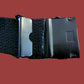 US MILITARY GRADE BLACK WEB BELT WITH BLACK BUCKLE 54 INCHES USA MADE HEAVY WEB