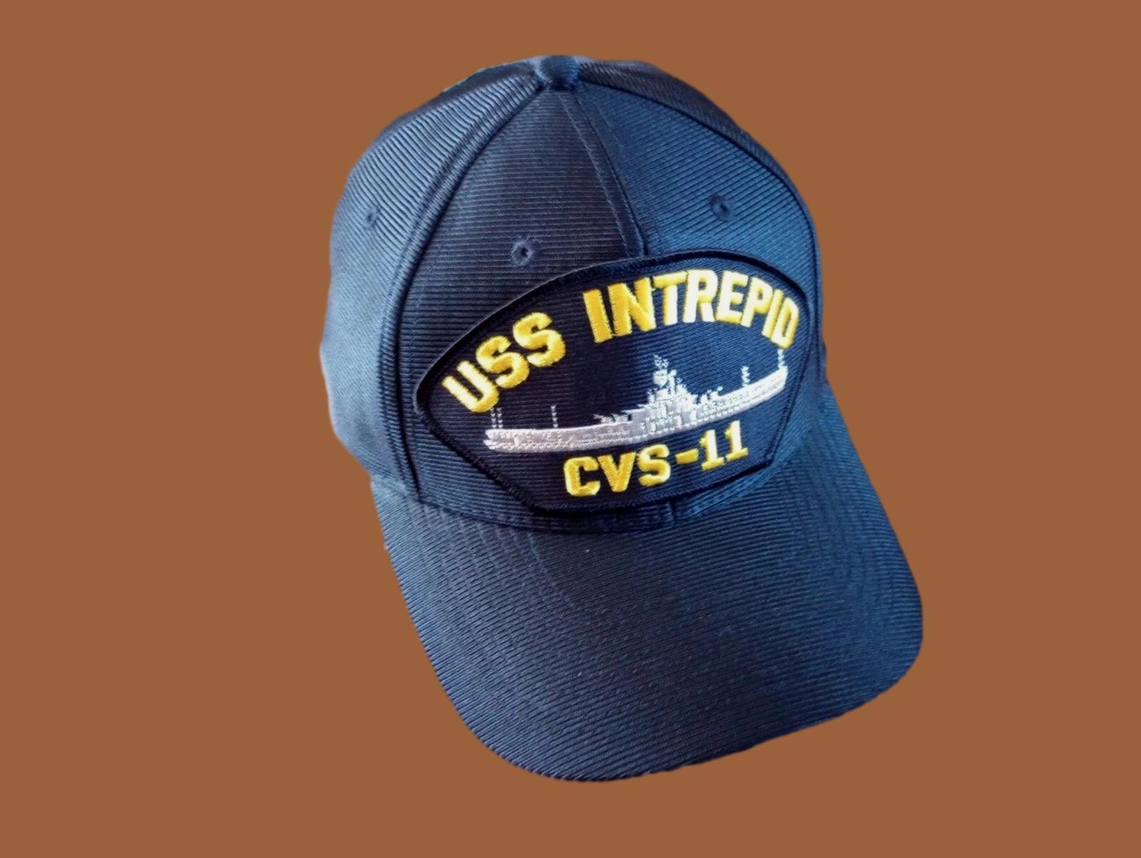 USS INTREPID CVS-11 NAVY SHIP HAT U.S MILITARY OFFICIAL BALL CAP U.S.A ...