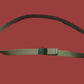US MILITARY GRADE KHAKI WEB BELT WITH BLACK BUCKLE 54 INCHES USA MADE HEAVY WEB