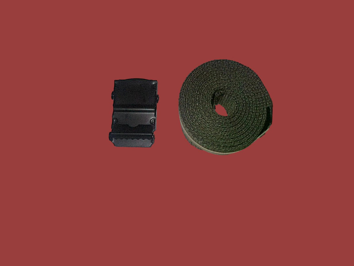 US MILITARY GRADE OD GREEN HEAVY WEB BELT WITH BLACK BUCKLE 54 INCHES USA MADE
