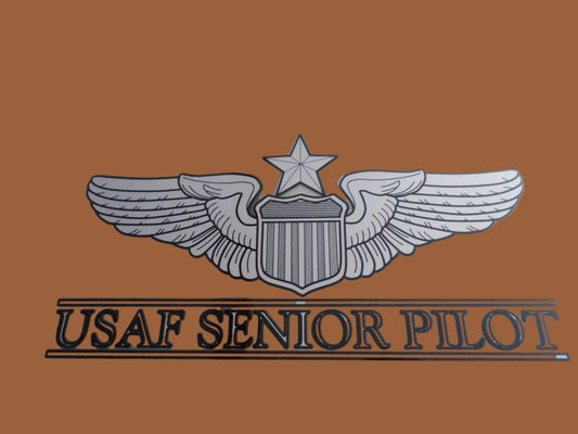 U.S MILITARY AIR FORCE SENIOR PILOT WINGS WINDOW DECAL BUMPER STICKER.