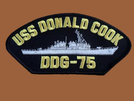 U.S NAVY SHIP HAT PATCH. USS DONALD COOK DDG-75 SHIP PATCH U.S.A MADE