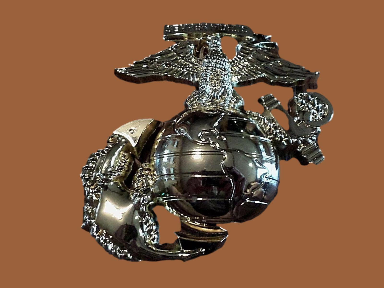 U.S MARINE CORPS EGA GOLD OVERSIZED EAGLE GLOBE & ANCHOR WALL MEDALLIO ...