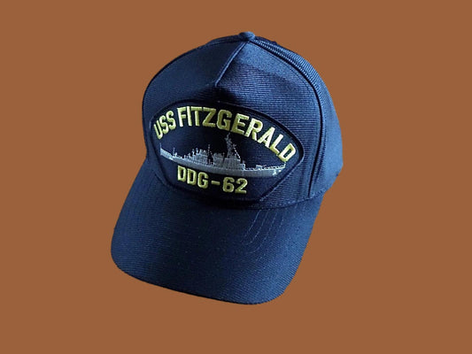 USS FITZGERALD DDG-62 NAVY SHIP HAT U.S MILITARY OFFICIAL BALL CAP U.S.A MADE