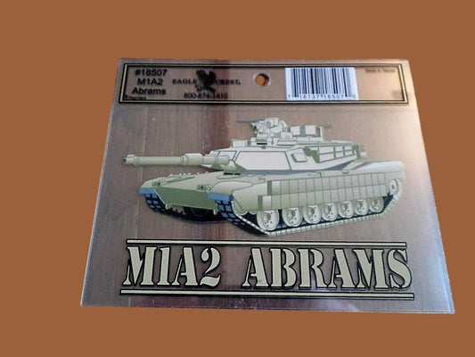 U.S ARMY M1A2 ABRAMS TANK  WINDOW DECAL/BUMPER STICKER OFFICIAL ARMY PRODUCT