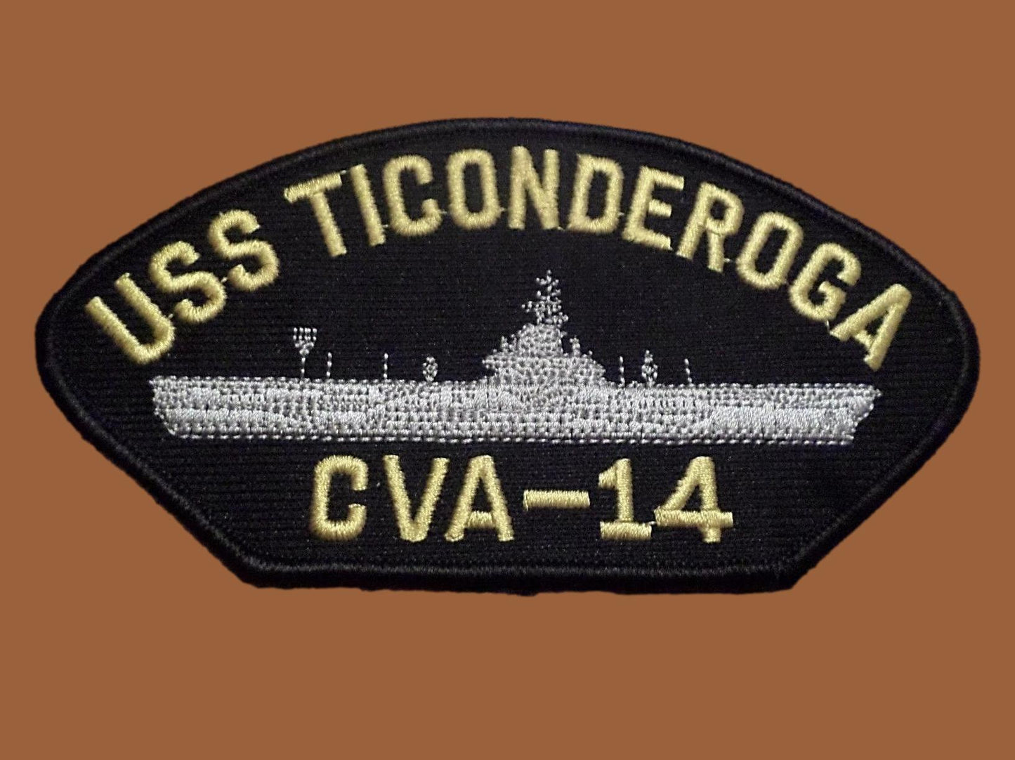 USS TICONDEROGA CVA-14 U.S NAVY SHIP HAT PATCH NAVY CARRIER  HEAT TRANSFER