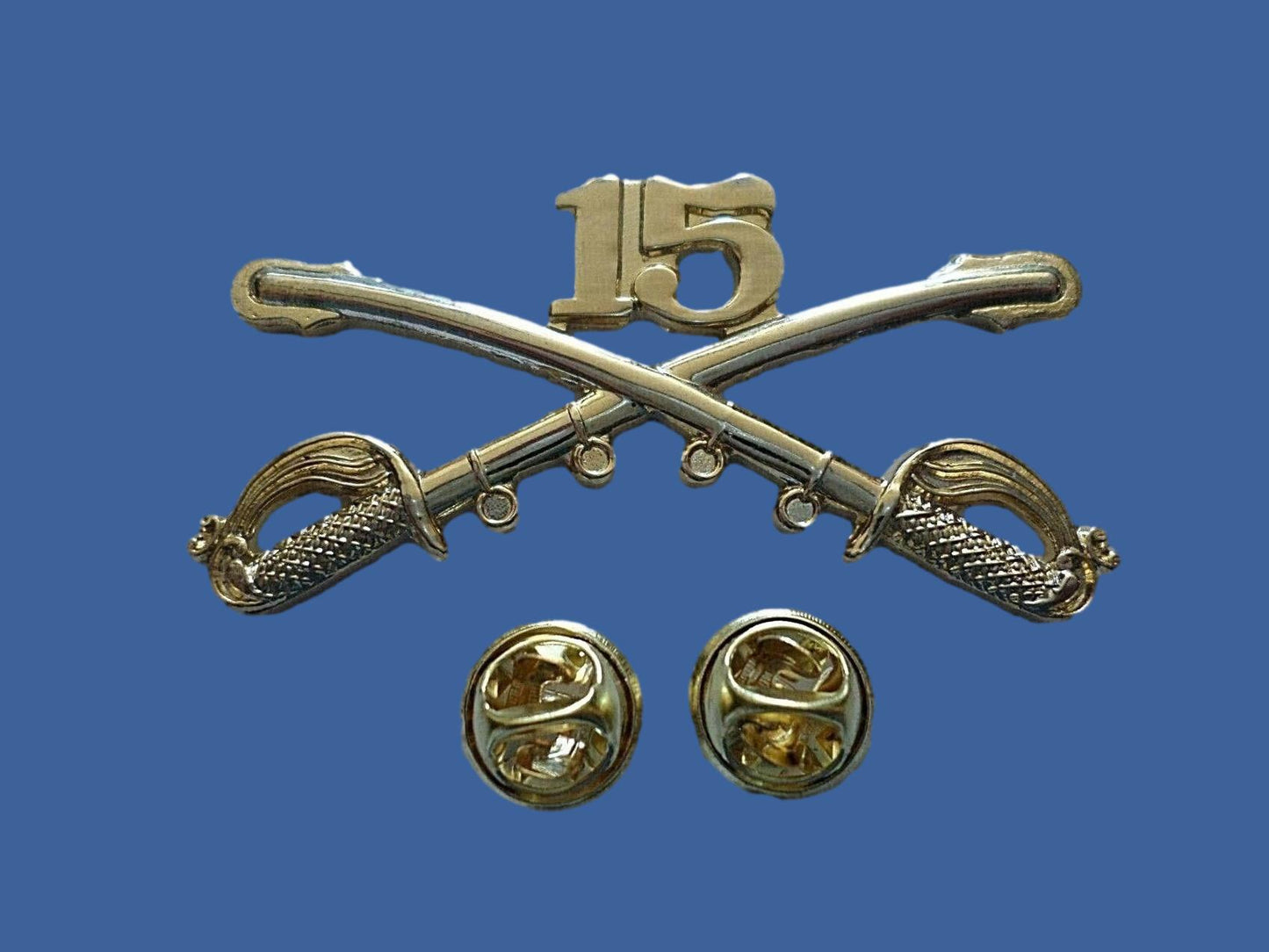 15th CAVALRY SWORDS SABERS MILITARY HAT PIN 15th CAVALRY REGIMENT BADGE U.S ARMY