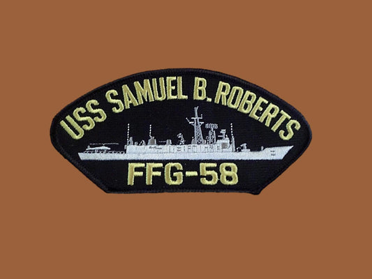 USS SAMUEL B. ROBERTS FFG-58 U.S NAVY SHIP HAT PATCH U.S.A MADE HEAT TRANSFER