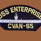 U.S NAVY SHIP HAT PATCH USS ENTERPRISE CVAN-65 CARRIER USA MADE HEAT TRANSFER
