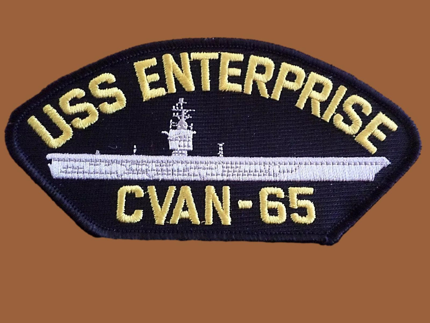 U.S NAVY SHIP HAT PATCH USS ENTERPRISE CVAN-65 CARRIER USA MADE HEAT TRANSFER