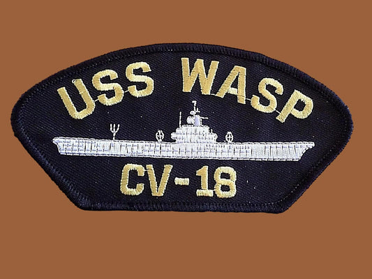 USS WASP CV-18 U.S NAVY SHIP HAT PATCH NAVY CARRIER U.S.A MADE HEAT TRANSFER