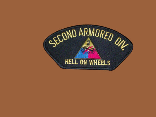 U.S ARMY SECOND ARMORED DIVISION HAT PATCH 2nd ARMORED