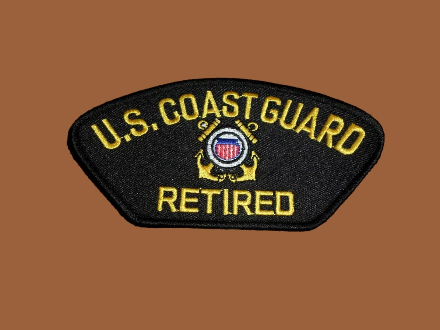U.S COAST GUARD RETIRED HAT PATCH HEAT TRANSFER 5 1/4" X 2 3/4" INCHES