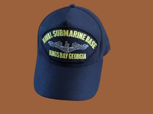 NAVAL SUBMARINE BASE KINGS BAY GEORGIA HAT OFFICIAL MILITARY BALL CAP USA MADE
