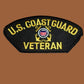 U.S COAST GUARD VETERAN HAT PATCH HEAT TRANSFER 5 1/4" X 2 3/4" INCHES