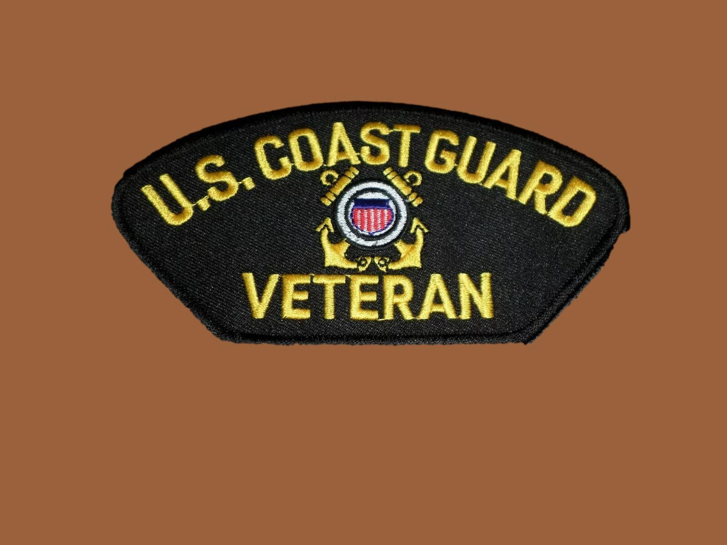 U.S COAST GUARD VETERAN HAT PATCH HEAT TRANSFER 5 1/4" X 2 3/4" INCHES