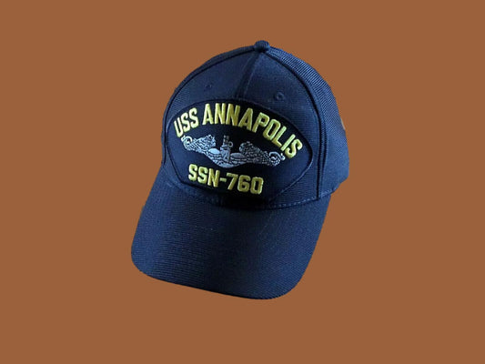 USS ANNAPOLIS SSN-760 HAT OFFICIAL U.S MILITARY NAVY SUBMARINE BALL CAP USA MADE