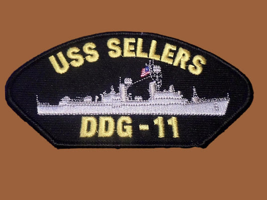 U.S NAVY SHIP HAT PATCH. USS SELLERS DDG-11 SHIP PATCH U.S.A MADE HEAT TRANSFER