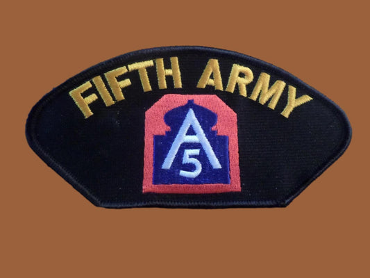 U.S MILITARY 5th ARMY HAT PATCH FIFTH ARMY EMBROIDERED PATCH U.S ARMY