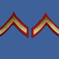 MARINE CORPS PRIVATE FIRST CLASS SHOULDER PATCHES DRESS BLUES UNIFORM CHEVRON
