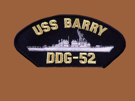 U.S NAVY SHIP HAT PATCH USS BARRY DDG-52 SHIP PATCH HEAT TRANSFER
