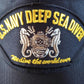 U.S NAVY DEEP SEA DIVER HAT WE DIVE THE WORLD OVER OFFICIAL BALL CAP U.S.A. MADE