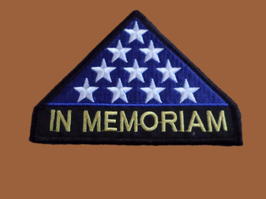 IN MEMORIAM HAT PATCH U.S MILITARY POLICE FIREMEN IN MEMORY PATCH