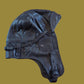 LEATHER AVIATOR HELMET CAP WWII GERMAN BLACK NEW REPRODUCTION X-LARGE