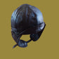 LEATHER AVIATOR HELMET CAP WWII GERMAN BLACK NEW REPRODUCTION X-LARGE