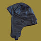 LEATHER AVIATOR HELMET CAP WWII GERMAN BLACK NEW REPRODUCTION X-LARGE