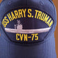 USS HARRY S TRUMAN CVN-75 NAVY SHIP HAT U.S MILITARY OFFICIAL BALL CAP USA MADE
