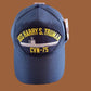 USS HARRY S TRUMAN CVN-75 NAVY SHIP HAT U.S MILITARY OFFICIAL BALL CAP USA MADE