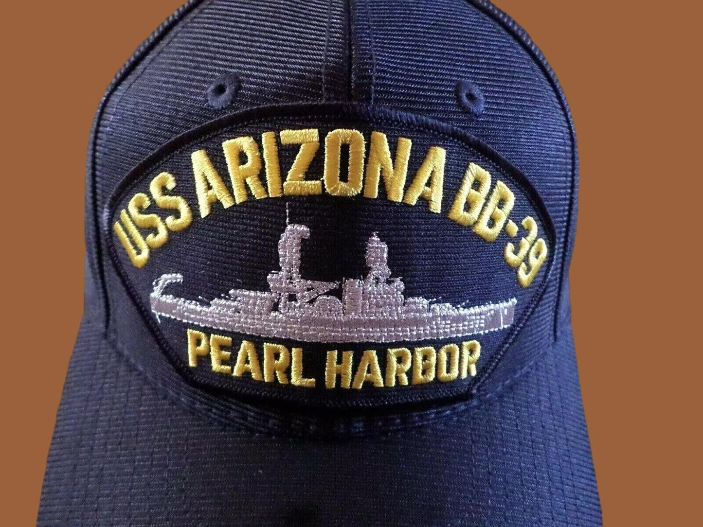 USS ARIZONA BB-39 PEARL HARBOR NAVY HAT U.S MILITARY OFFICIAL BALL CAP USA MADE