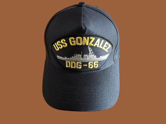 USS GONZALEZ DDG-66 NAVY SHIP HAT U.S MILITARY OFFICIAL BALL CAP U.S.A MADE