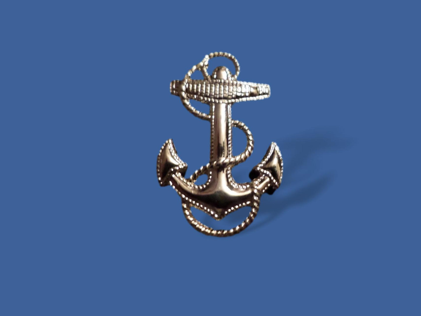 U.S NAVY GOLD ANCHOR LAPEL HAT PIN U.S MILITARY MINIATURE SIZE 1" X 1/4"
