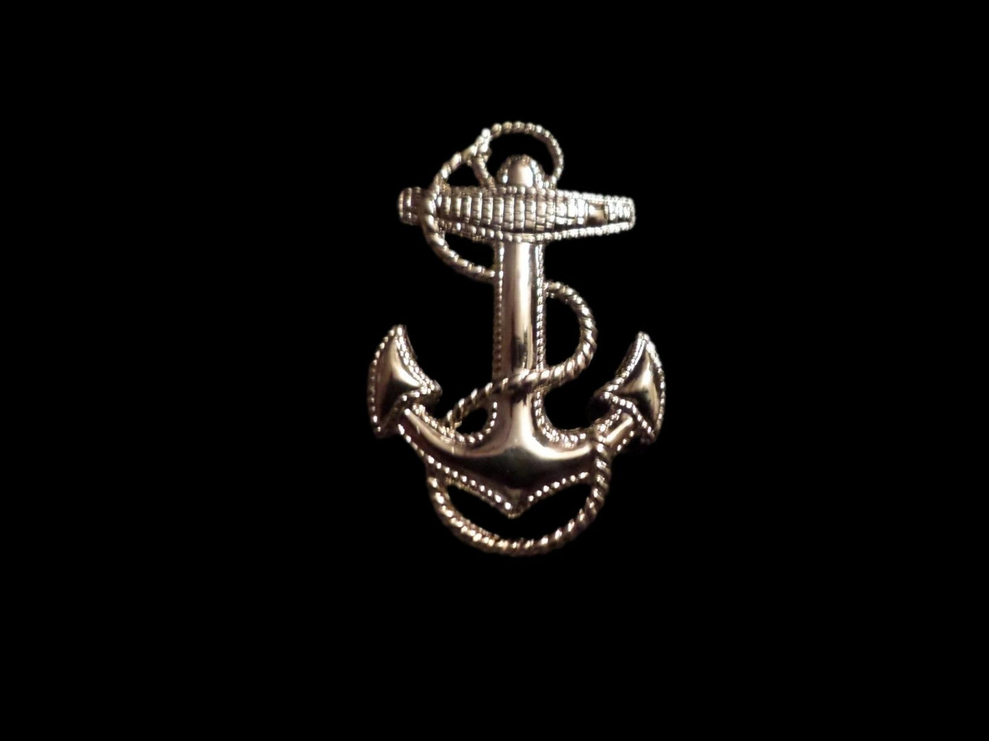 U.S NAVY GOLD ANCHOR LAPEL HAT PIN U.S MILITARY MINIATURE SIZE 1" X 1/4"