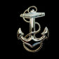 U.S NAVY GOLD ANCHOR LAPEL HAT PIN U.S MILITARY MINIATURE SIZE 1" X 1/4"