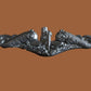 U.S MILITARY NAVY SILVER ENLISTED SUBMARINE PIN BADGE DOUBLE CLUTCH BACK