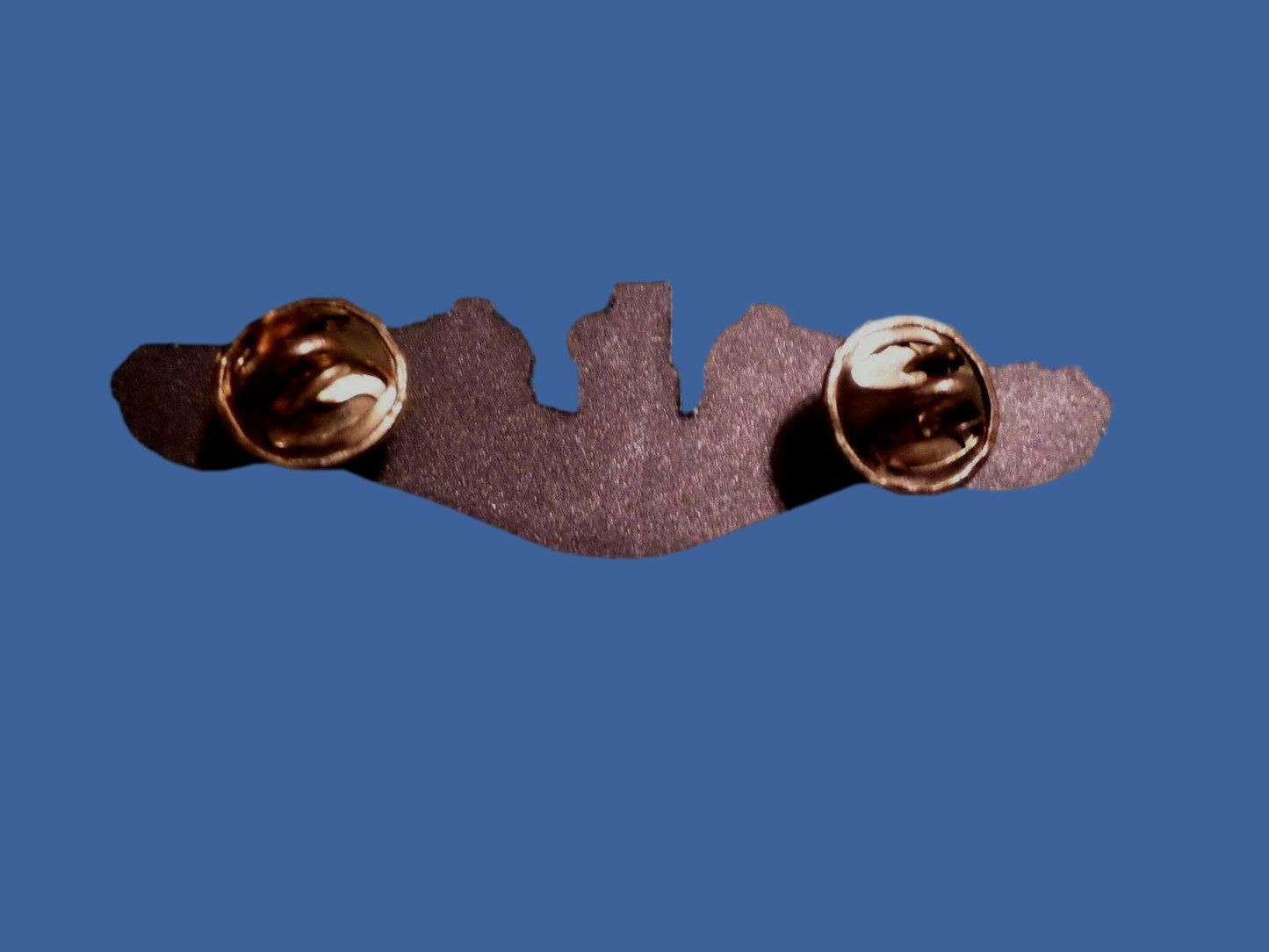 U.S MILITARY NAVY SILVER ENLISTED SUBMARINE PIN BADGE DOUBLE CLUTCH BACK