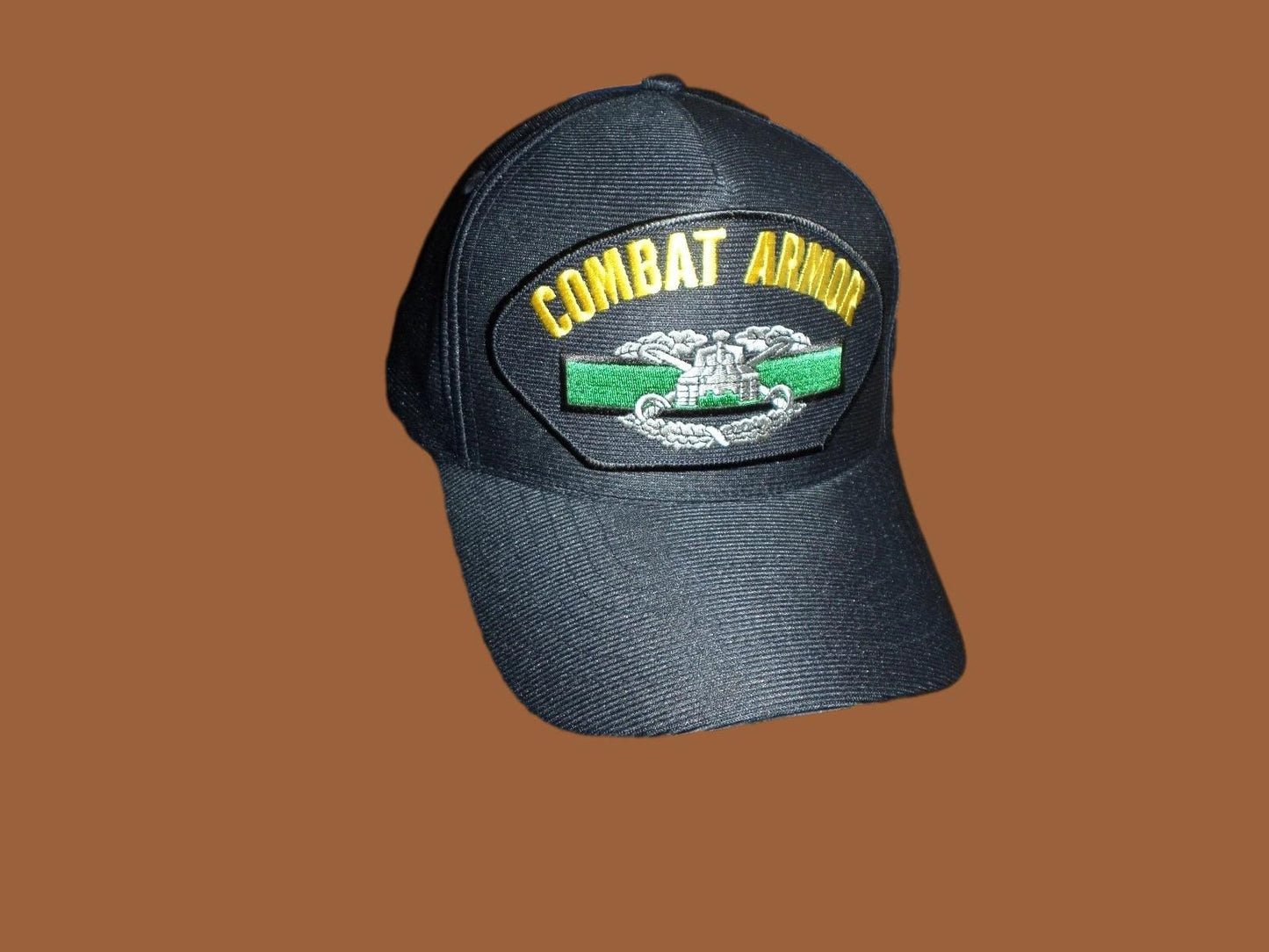 U.S ARMY COMBAT ARMORED BADGE HAT U.S MILITARY OFFICIAL BALL CAP U.S.A MADE