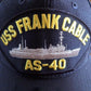 USS FRANK CABLE AS 40 U.S NAVY SHIP HAT U.S MILITARY OFFICIAL BALL CAP U.S.A